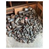 Huge pile of hundreds of black iron pipe fittings – ½ inch thru 2 inch all new