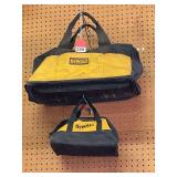 1 New large Dewalt (dirty) tool bag, 1 medium Dewalt tool bag