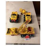 Digger Dan Lot 1: 2 Jeeps w/ winch 1 Cement Mixer 1 Firetruck 1/ water pump