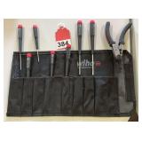 New 7 piece WIHA mini screwdrivers and 1 pair of wire cutters and strippers