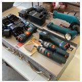 Porter cable-Makita- and Black and Decker drills etc. just needs batteries with nice cases.