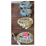 4 various sizes of ratchet straps – used but still good shape