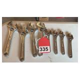 New 8 piece set of adjustable wrenches