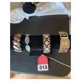 Vintage Premier black and white bracelet, watch + bracelet + 2 bracelets