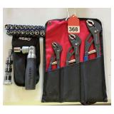 New adjustable pliers set – this is a great set – 1 new Nebo socket set and 1 compact bit set.