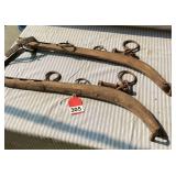 Pair of Primitive (Antique) Wooden Horse Collar - Hames