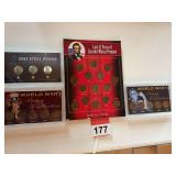 Set of Wheat pennies for last 15 years & set of 1943 steel pennies w/ a World War 1 Penny set 1914-1918.