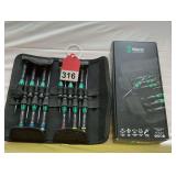 New 12 piece set of WERA precision screwdrivers, made in Germany