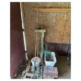 Fishing Items including Shakespeare and Walker International Rods, Reels, Plano Tackle Box, Nets, and Accessories