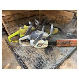 Chainsaws including Poulan Wild Thing 2375 LE and Craftsman 16 inch 36cc