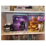 Kitchen Appliances: Mr. Coffee 12-Cup Coffeemaker, Nostalgia Electrics Ice Cream Maker, Bunn Carafe, and Thermal Carafe