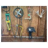 Tools, Hardware, Lawn Sprinkler, and Taxidermy Antlers