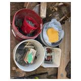 Fasteners, Building Materials, Sponges, and Bench