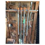 Set of Four Pipe Clamps and Miscellaneous Pipe