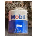 Mobil Oil Metal Pail Container