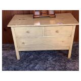 Painted Wooden Chest of Drawers with Three Drawers