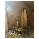 Home Decor and Craft with Wooden Ironing Board and Quilt Rack