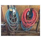 Rubber Air Compressor Hoses - Red and Blue