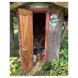 Contents of Garden Shed Plus Items Hanging Outside