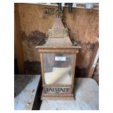 Falstaff Beer Hanging Advertising Lighted Sign Lamp with Rotating Lenticular Panels