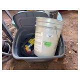 Storage Tote with Tool Bag, Hardware, and Supplies