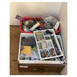 Hardware and Fasteners with Organizers and Wooden Drawer