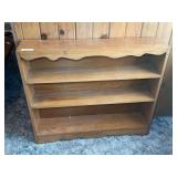 Wooden Bookcase with Scalloped Trim
