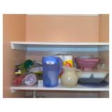 Kitchenware, Plastic Pitchers, Colanders, and Household Goods
