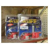 Pittsburgh 2 Piece 3/4 Inch Heavy Duty Pipe Clamp Set