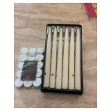 White taper & tea light candles