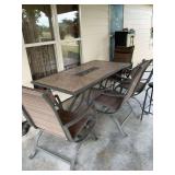 Patio table and four chairs