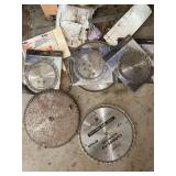 Assortment of sawblades in various sizes