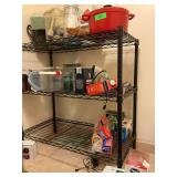 Small black metal shelving - three shelves