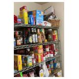 Metal Shelving with contents