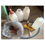 Calf bottles & panacur sprayer