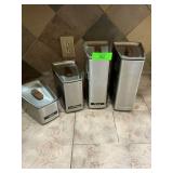 Metal flour, sugar, coffee, and tea canisters