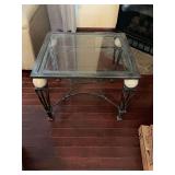 Glass side table