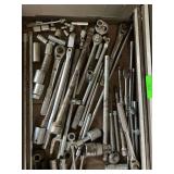 Drawer of sockets and rachets