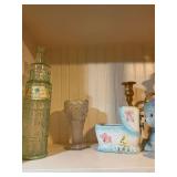 Miscellaneous glass decor, and punch bowl