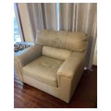 Over stuffed chair and loveseat