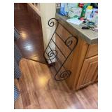 Wrought iron towel rack