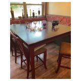 Counter height Kitchen table with 4 chairs (no contents)