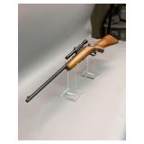 Stevens 22 short or long rifle model number 15 with scope