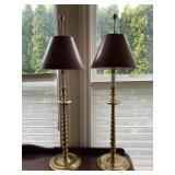 Pair of Frederick Cooper Brass Lamps