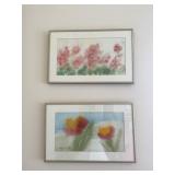 2 Framed Floral Prints