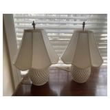 Pair of 17" Belleek Lamps