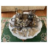 Lot of Antique & Vintage Silver Plated Service