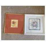 2 Framed Floral Prints