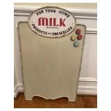 Metal Milk Advertising Sign