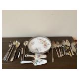 Antique Tray & Serving Utensils